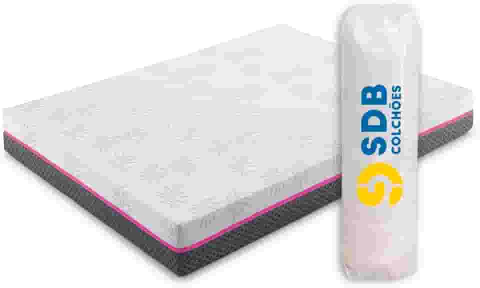 Colchão Viúva De Molas Ensacadas 128x188x20cm D33 SDB Colchões (Rosa)