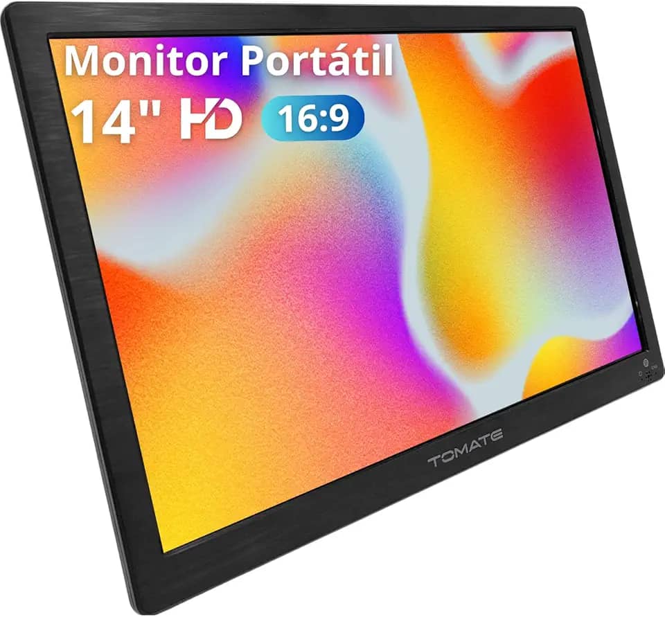 TV Digital Portátil LED 14 Polegadas com Entrada USB, AV, Antena, Fone De Ouvido Monitor Versátil com Tamanho Compacto Entretenimento para Carros, Vans e Demais Transportes