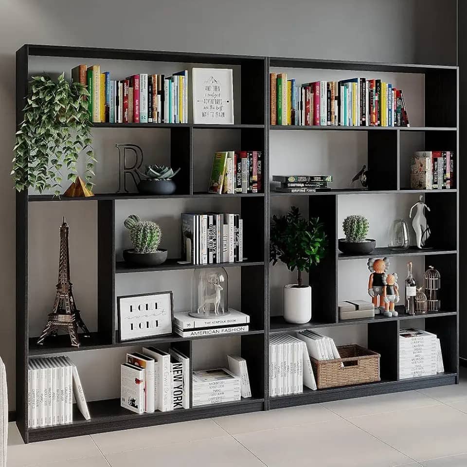 Conjunto 2 Estantes para Livros 2,4m Biblioteca Seattle Yescasa