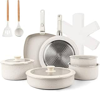 Jogo de Panelas 18 Peças, Conjunto de panelas antiaderentes Punho destacável, Conjuntos de panelas de cozinha de indução antiaderente com alça removível