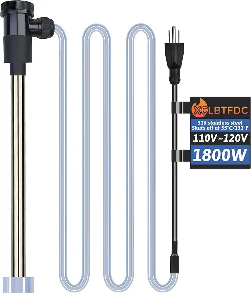 Aquecedor de água submersível 1800W portátil elétrico para piscina e banheira de hidromassagem com controle de temperatura, temporizador WiFi para banheira, spa, piscina, piscina acima do