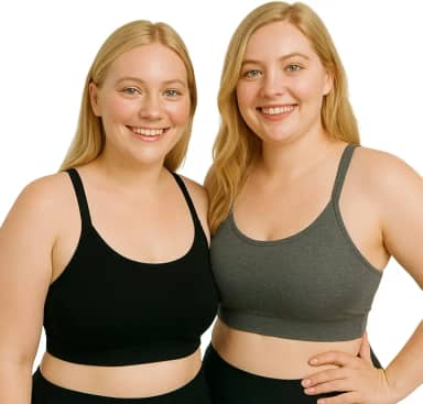 Kit 2 Top Reforçado Plus Size Alça Larga Confortável