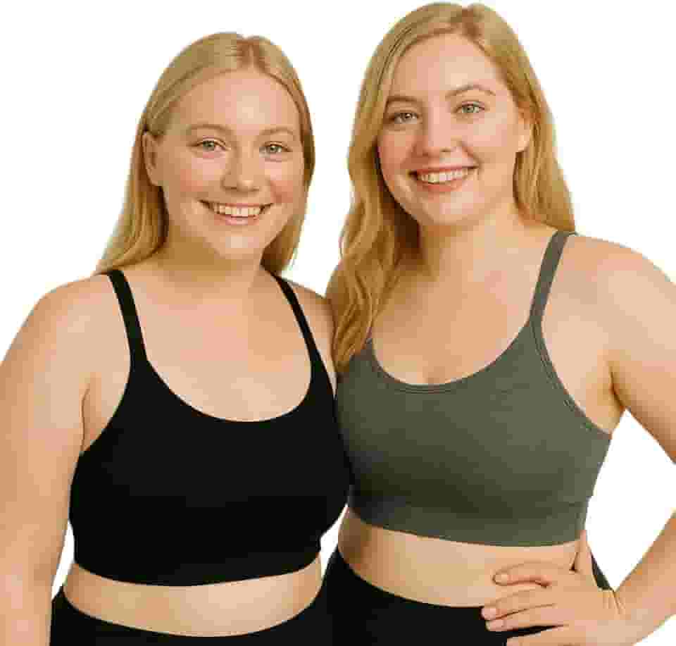 Kit 2 Top Reforçado Plus Size Alça Larga Confortável