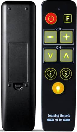 Controle remoto universal de TV com botão grande para idosos com demência - compatível com as principais marcas de TV, controle remoto simples e fácil