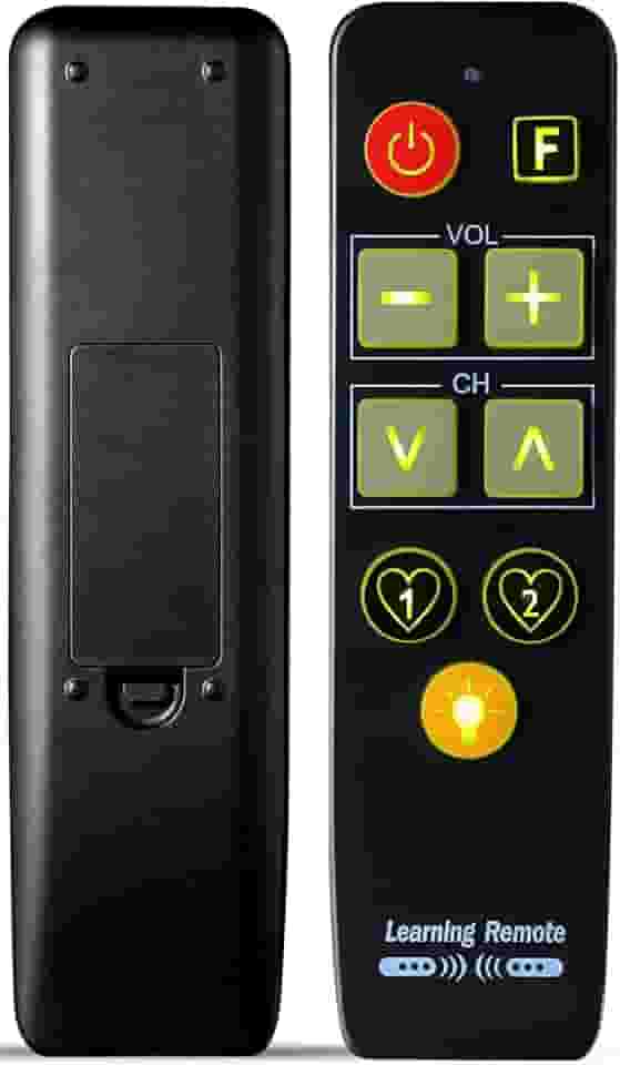 Controle remoto universal de TV com botão grande para idosos com demência - compatível com as principais marcas de TV, controle remoto simples e fácil