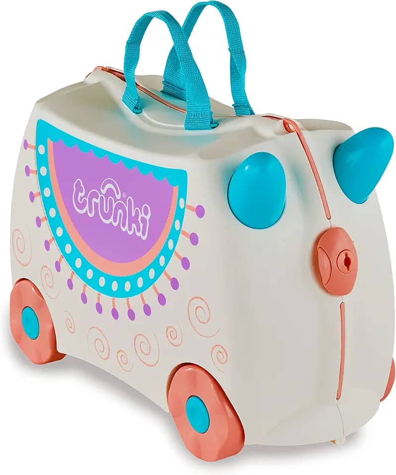 Trunki Mala de viagem infantil original e bagagem de mão, Lola, a lhama (creme), Individual