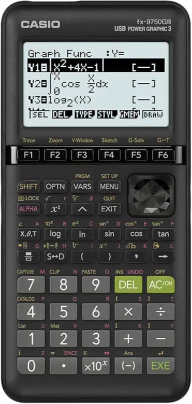Calculadora gráfica padrão Casio fx-9750GIII, preto