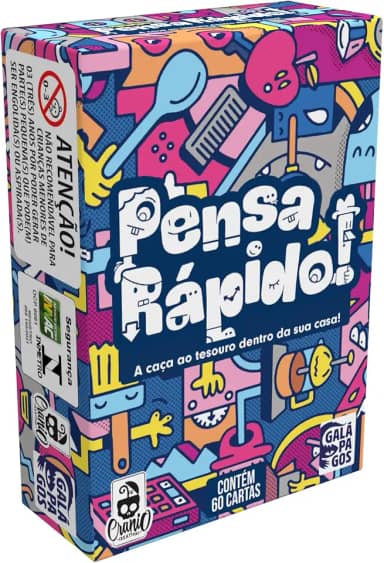 Galápagos, Pensa Rápido!, Jogo de Cartas para Amigos, 2 a 6 jogadores, 20 minutos por partida