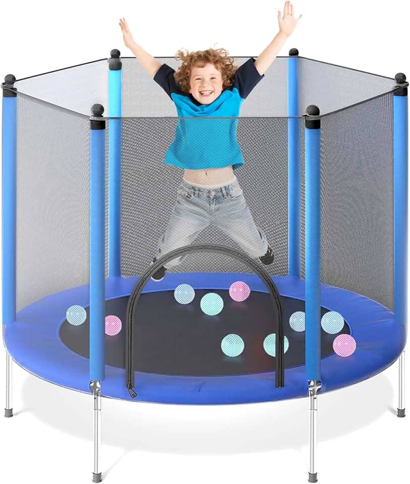 Cama Elástica Pula Pula Infantil grande 1,4 m com Rede de Proteção para Interior e Exterior