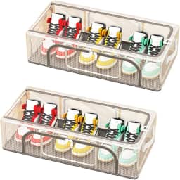 MYUPDALIN Pacote com 2 organizadores de sapatos, caixas de armazenamento, organizador de chapéus, recipientes para debaixo da cama, recipientes de armazenamento dobráveis e empilháveis para guardar