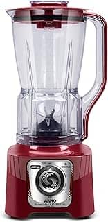 Liquidificador Arno Powermax 1200W XXL LN86, Carmim, com 6 Lâminas Powelix Pro, Copo de 2.25L, Tecnologia Autolock Anti Vazamento e Limpeza Fácil, 110V