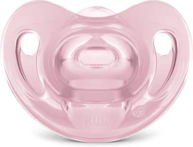 NUK Chupeta Sensitive Soft 100% Silicone Girl S1 - Rosa Tam 1 (0-6 Meses)