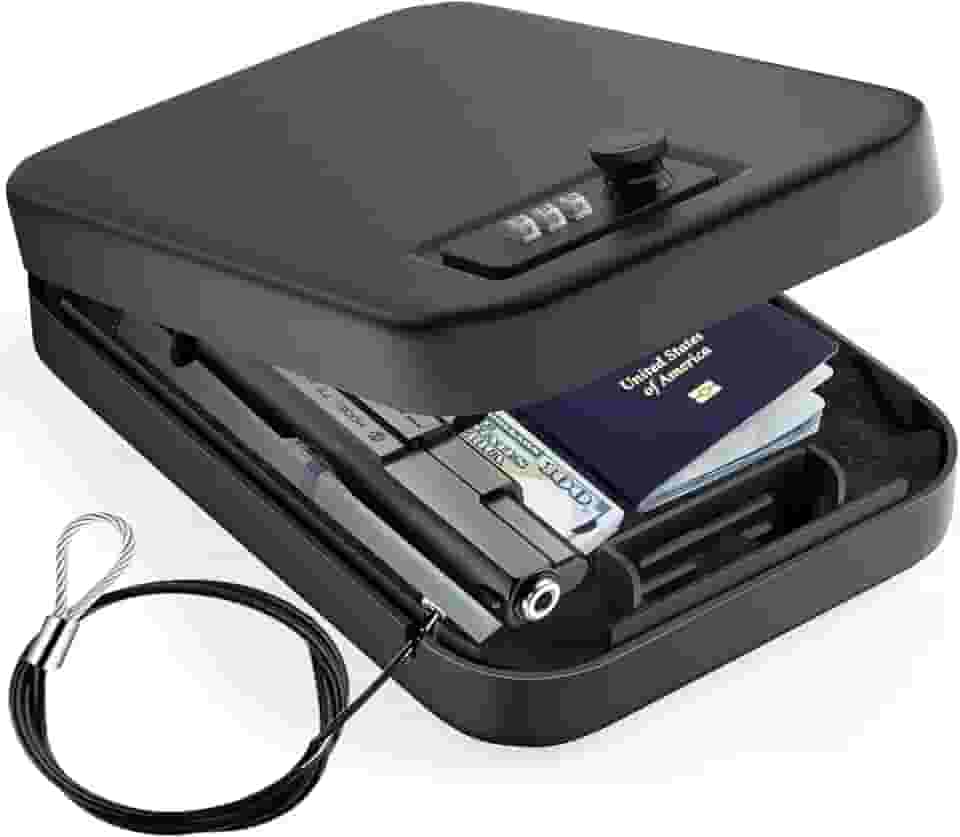 Cofres para uso doméstico à prova de fogo e água, cofres domésticos à prova d'água e à prova de fogo para armas, dinheiro, documentos