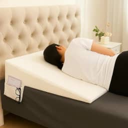 Cinnvoice Cunha de colchão para refluxo ácido, cama queen size de 17,78 cm, suporte para colchão, parte superior de espuma viscoelástica, parte superior inclinada, bolsos laterais antiderrapantes de