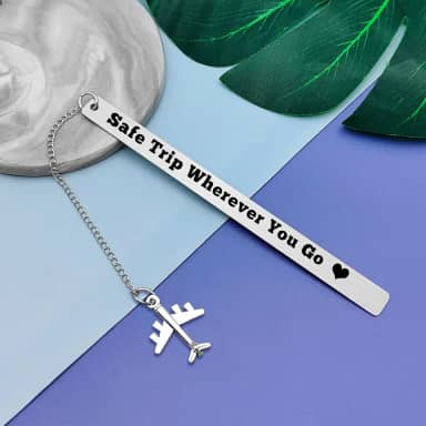 Marcador de página aeromoça aeromoça aviação presente piloto apresenta comissário de bordo presentes para amantes de avião, marcador de página, voo, estudante, formatura, lembrança, Natal, aniversário