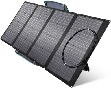 EF ECOFLOW 160W Portable Solar Panel for Power Station, Foldable Solar Charger with Adjustable Kickstand, Waterproof IP68 for Outdoor Camping RV Off Grid System