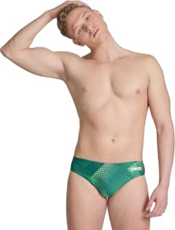 Sunga masculina de meio-tom de desempenho, roupa de banho atlética, roupa de banho profissional