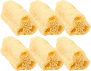 Kit 6 Bucha Vegetal Natural 100% Biodegradável Esfoliante Sustentável e Sem Plástico Para Banho Louça e Limpeza da Casa Natusfran