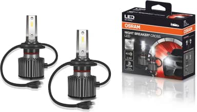 LED NIGHT BREAKER CROSS H7 OSRAM - 64210CW NBC - Potência 27W - Tensão 12V - 3 anos de Garantia - 6000K Branca Azulada