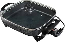 Agratto Panela eletrica Mangiare APEQ01l-01 preta quadrada 30cm 1500W 127V