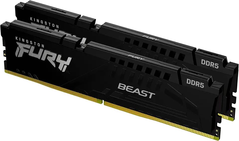 KF552C40BBK2-16 - Kit de módulos de memória de 16GB (2 x 8GB) DIMM DDR5 5200Mhz FURY Beast Black 1,25V 1Rx16 288 pinos para desktop/gamers