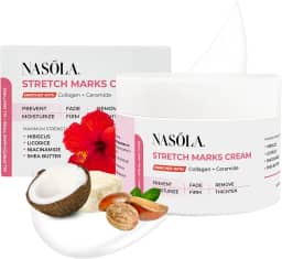 Nasola Creme Para Estrias Na Gravidez, Elimina E Previne Marcas Profundas, Hidratante Remoção De Cicatrizes Gravidez Barriga Com Colágeno Enriquecido Ceramida, 4,23 Oz