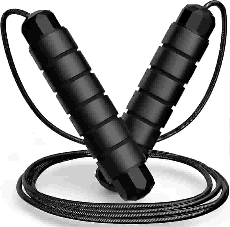 Corda de Pular Speed Rope Profissional Ajustável – Cabo de Aço com Rolamentos de Alta Velocidade e Alças Ergonômicas em Espuma para Crossfit, Boxe, HIIT, Fitness e Emagrecimento