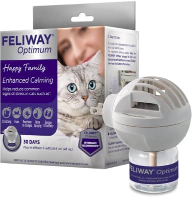 FELIWAY® Kit inicial de difusor de feromônios Optimum 30 dias para acalmar gatos, 48 ml – Ajuda a reduzir os sinais comuns de estresse em gatos e gatinhos, melhora a tranquilidade