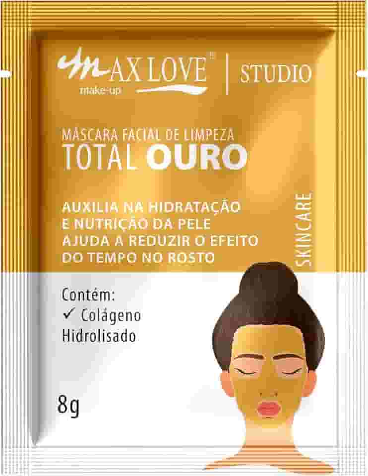 Mascara Facial De Limpeza Total Ouro Sache 8G Max Love