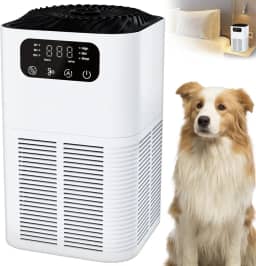 Purificador de Ar para Quarto,Purificador de Ar HEPA para Casa e Salas Grandes até 20m², com Filtro HEPA Verdadeiro, Esponja para Pêlos de Animais e 3 Temporizadores