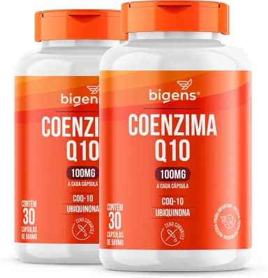 Coenzima Q10 100mg Coq-10 Ubiquinona, Biogens, Kit 2x 30 cápsulas