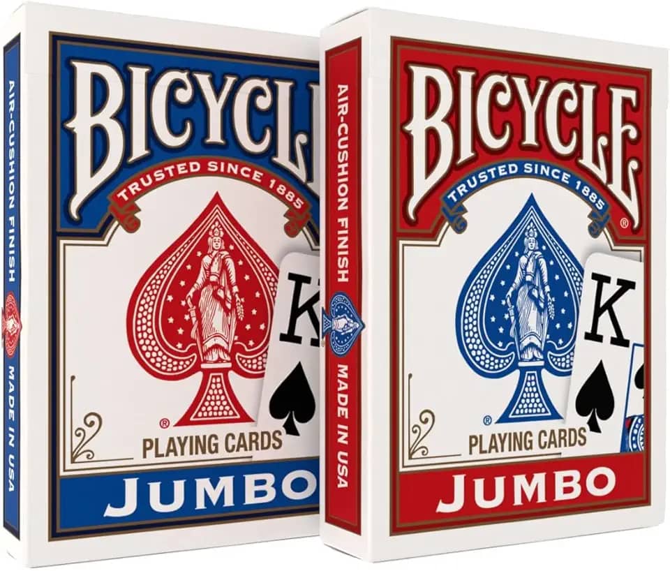 Bicycle Baralho padrão e jumbo – Baralho único – Poker, Rummy, Canasta, Pinochle, Euchre, Blackjack