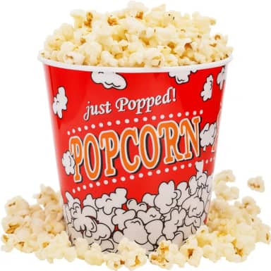 Balde de Pipoca Popcorn Tamanho Grande 3L Vermelho Balde Pipoca Grande Pote De Pipoca Para Pipoca Filme Unidade Decorado 18x18cm (Vermelho)