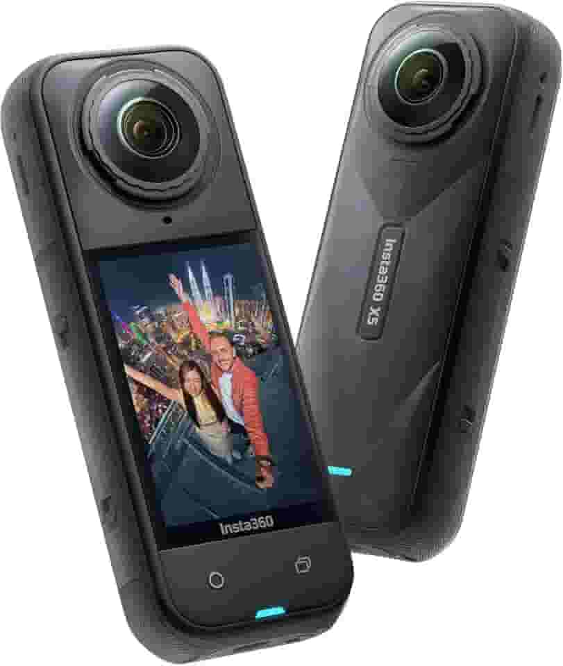Insta360 X5 – Câmera de ação 8K 360° à prova d'água, com pouca luz, efeito de bastão de selfie invisível, lente robusta e substituível, bateria de 3 horas, protetor de vento embutido, estabilização