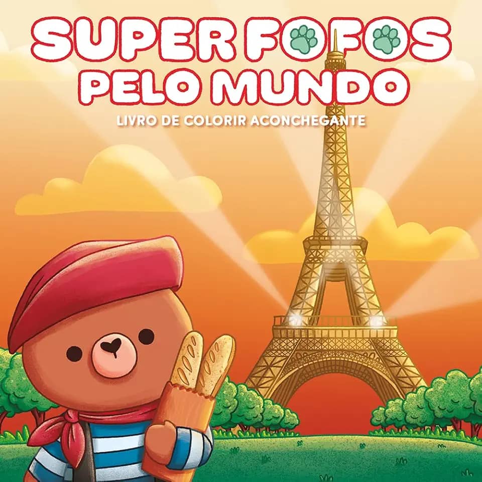 Super Fofos pelo mundo: Livro de colorir adulto CUTE & COMFY – Sucesso do TikTok