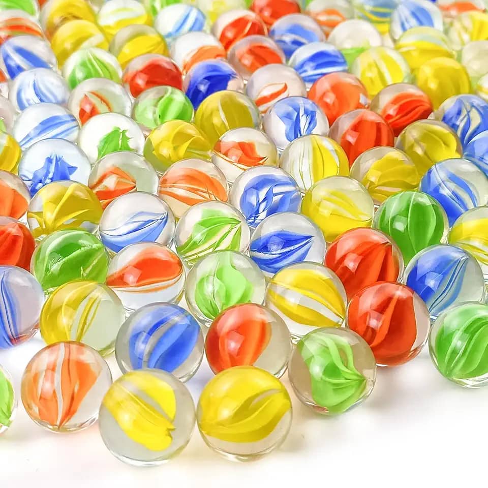 QMET 200 bolinhas de gude de vidro, coleção de mármores a granel, olho de gato, 4 cores, 16 mm, para jogo de mármore, artesanato e decoração de casa