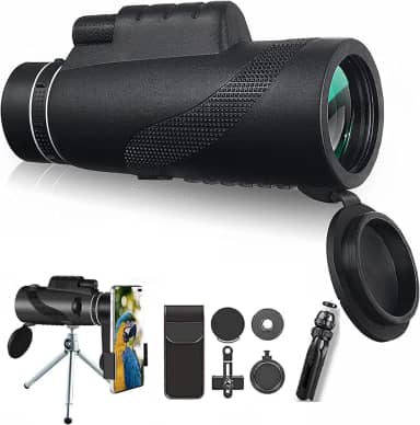 Monóculos 50x60, monóculos de super zoom para celular, com lente FMC BAK4 e telescópio tripé tripé de suporte estrelado, usado para assistir a Olimpíadas/eventos esportivos, etc.