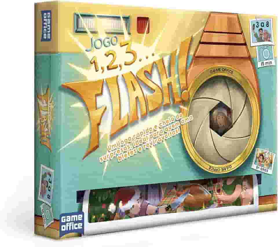 Toyster - Jogo 1 2 3.. Flash! - Jogo de Cartas Dinâmico, Rápido e Estratégico para Famílias - Game Office