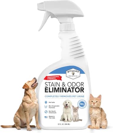 Eliminador de manchas e odores de animais de estimação de força profissional, removedor de odor de urina, limpador enzimático para urina de cães e gatos, eliminador de odores