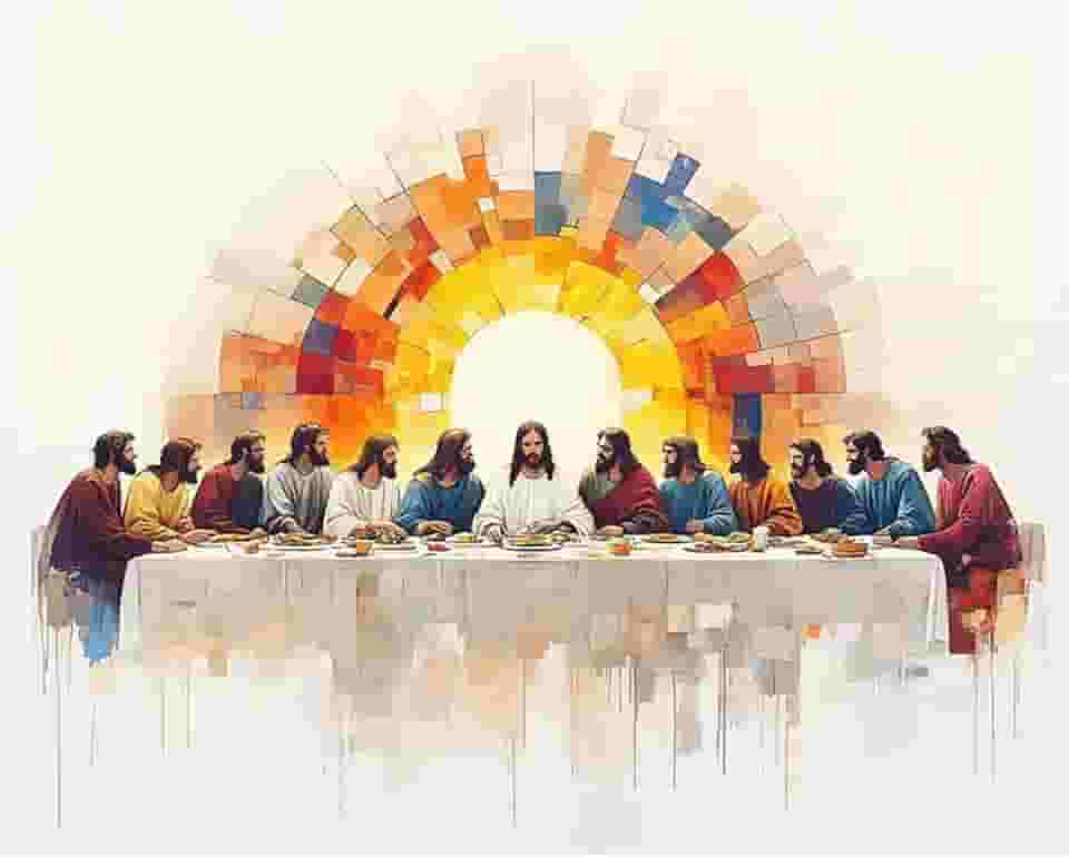 Yezavesu Kit de pintura por números The Last Supper para adultos iniciantes, kits de pintura por números Jesus adulto em tela sem moldura, pintura acrílica DIY por números para decoração de parede de