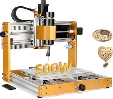 Máquina de fresagem CNC de eixo de 500 W, kit de máquina de fresagem CNC de 3 eixos com interruptores de limite, função de parada de emergência, estrutura totalmente metálica