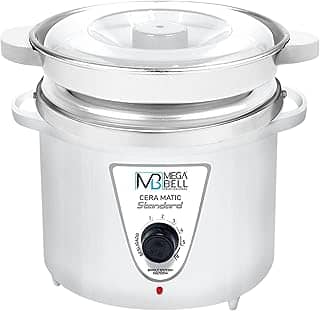 Mega Bell, Panela aquecedora de cera para depilação, Termocera, Cera-Matic Standard, Com refil, Bivolt, 900g, Branca