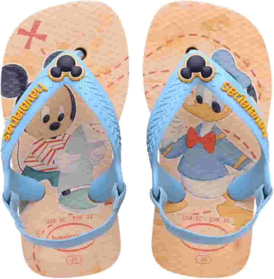 Chinelo Havaianas Baby Disney Classics Minnie Mickey Com Elastico Unissex (Amarelo Pop, BR, Bebê, Numérico, M, 20)