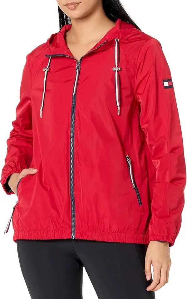 Corta-vento Tw1mp270-vermelho-s, Tommy Hilfiger, feminino