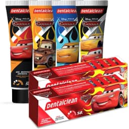 Dentalclean Gel Dental Infantil Sabor Tutti-Frutti Com Flúor 50g, Carros