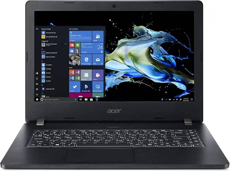 Acer Laptop TravelMate P2 Business Laptop, 14' FHD IPS, Intel Core i5-8250U, 8GB DDR4, 256GB SSD, bateria de 10 horas, Win 10 Pro, TPM 2.0, Mil-Spec, leitor de impressão digital, TMP214-51-55FM