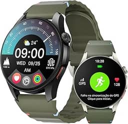 Relógio inteligente Aurafit Smartwatch Masculino Feminino, Atender/Fazer Chamada Altímetro/Barômetro/Bússola, à Prova D'água 3 ATM, GPS, Mais de 150 Modos Esportivos, Compatível Com IOS e Android