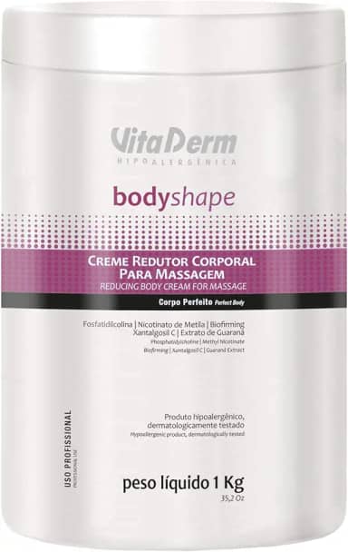 Vitaderm Creme Redutor Corporal Para Massagem Body Shape 1Kg