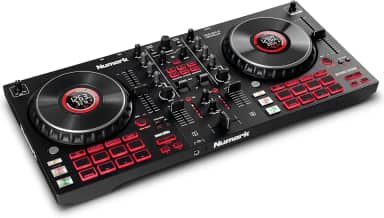 Numark Mixtrack Platinum FX - Controlador DJ para Serato DJ com Controle de 4 Decks, Mixer DJ, Interface de Áudio Integrada, Displays nos Jog Wheels e Paddle FX