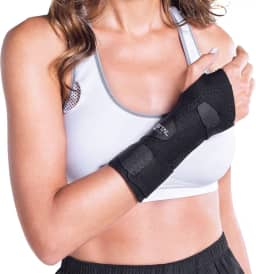 Kestal Munhequeira com Tala Ajustável Neosoft, protetor de punho, órtese Preto, Único ajustável